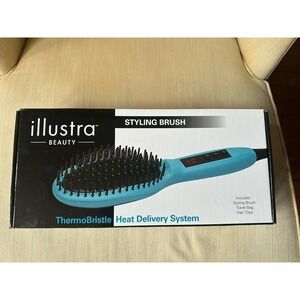 illustra Beauty Thermo Bristle Heated Straightening Styling Brush White